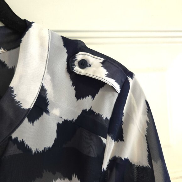 Sheer Navy/White Chevron Shirt - Picture 4 of 6